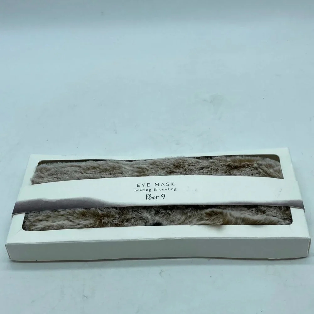 NEW NIB Floor 9 Faux Fur Microwave Freezer Safe Heating Cooling‎ Eye Mask